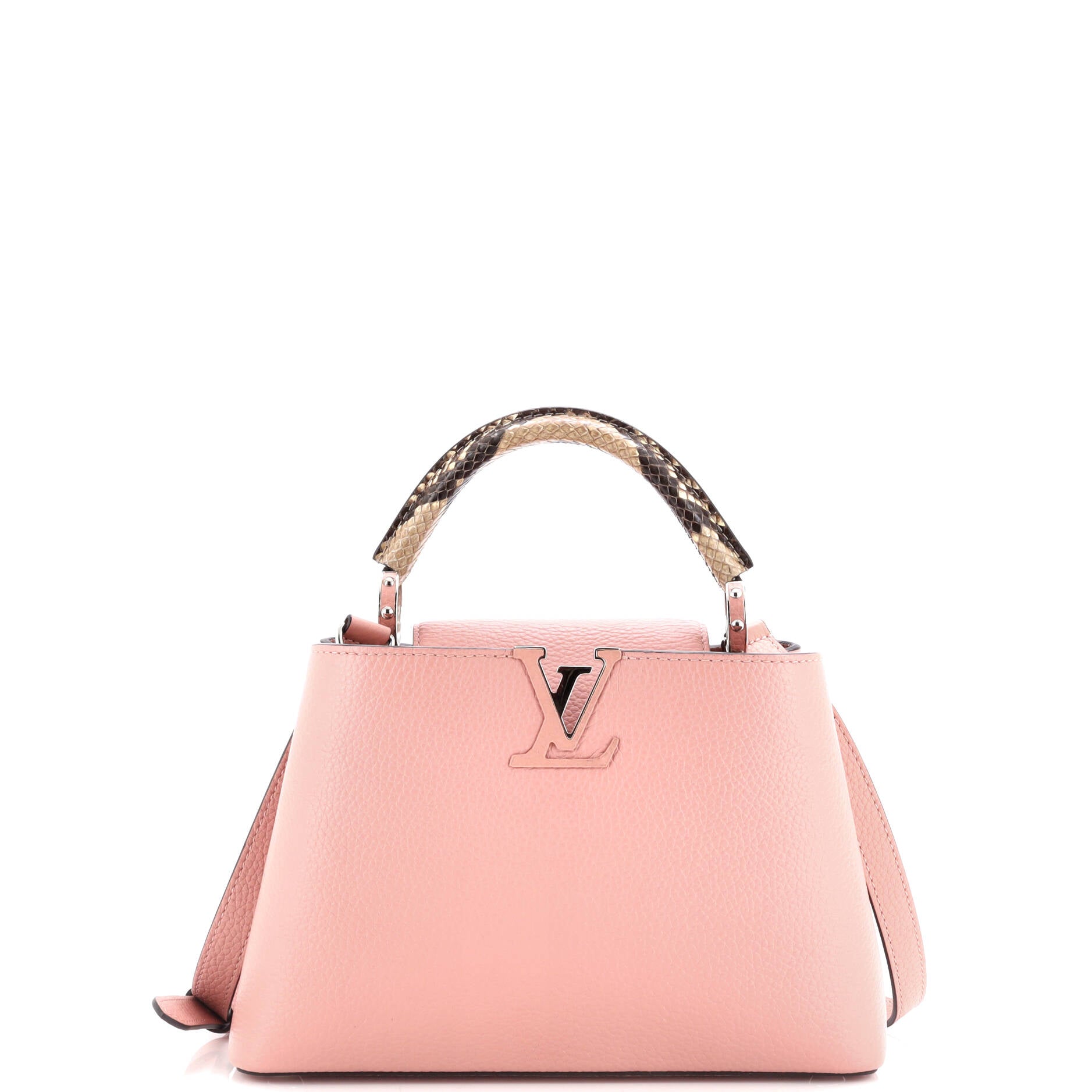 Louis Vuitton Capucines Bag With Python Bb Leather Shoulder Bag Python Bb3068921