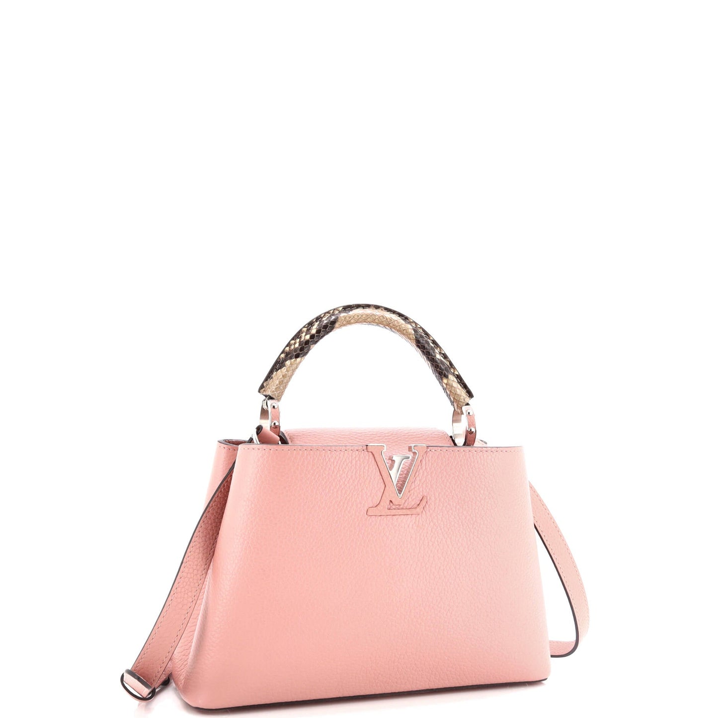 Louis Vuitton Capucines Bag With Python Bb Leather Shoulder Bag Python Bb3068921