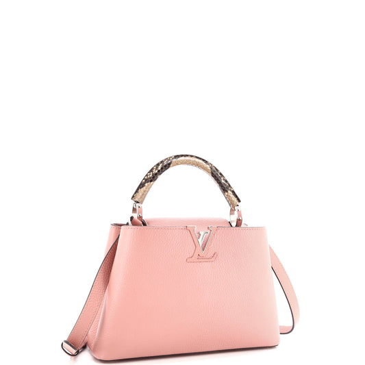 Louis Vuitton Capucines Bag With Python Bb Leather Shoulder Bag Python Bb3068921