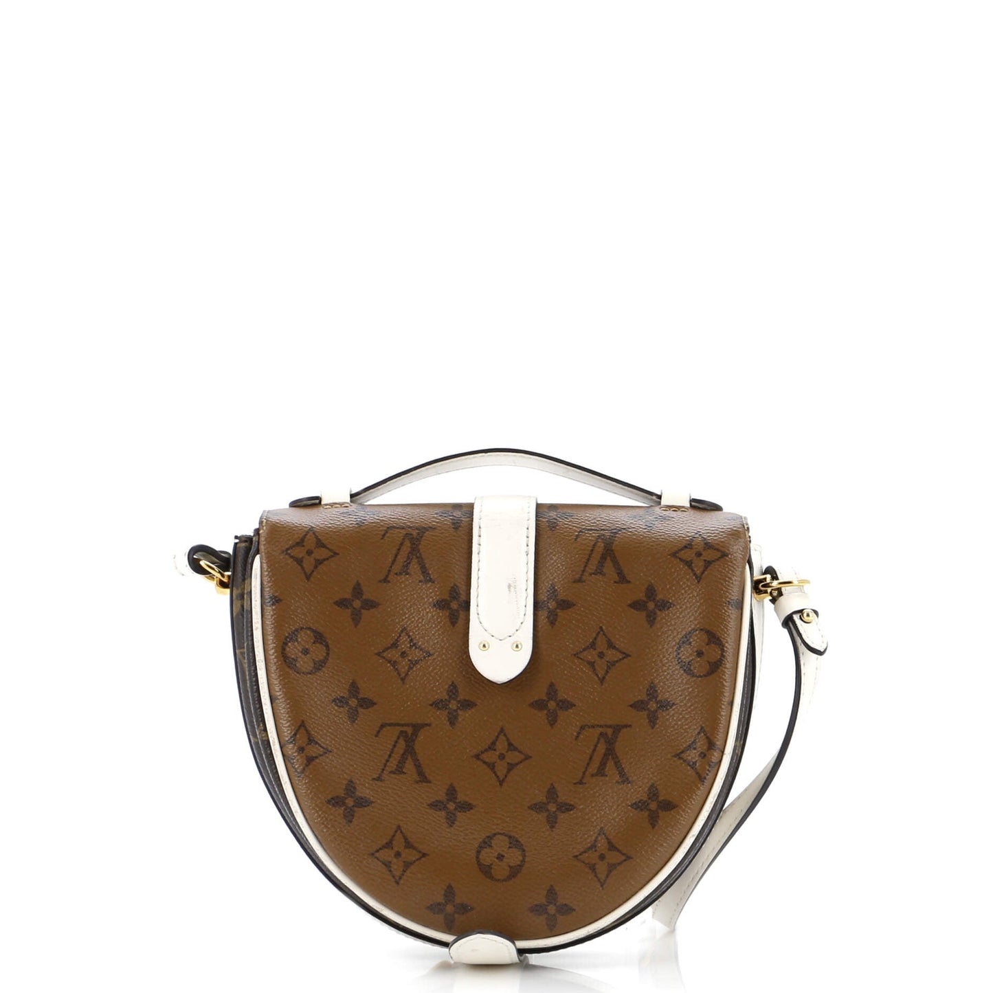 Louis Vuitton Chantilly Lock Handbag Reverse And Leather Canvas Travel Bag