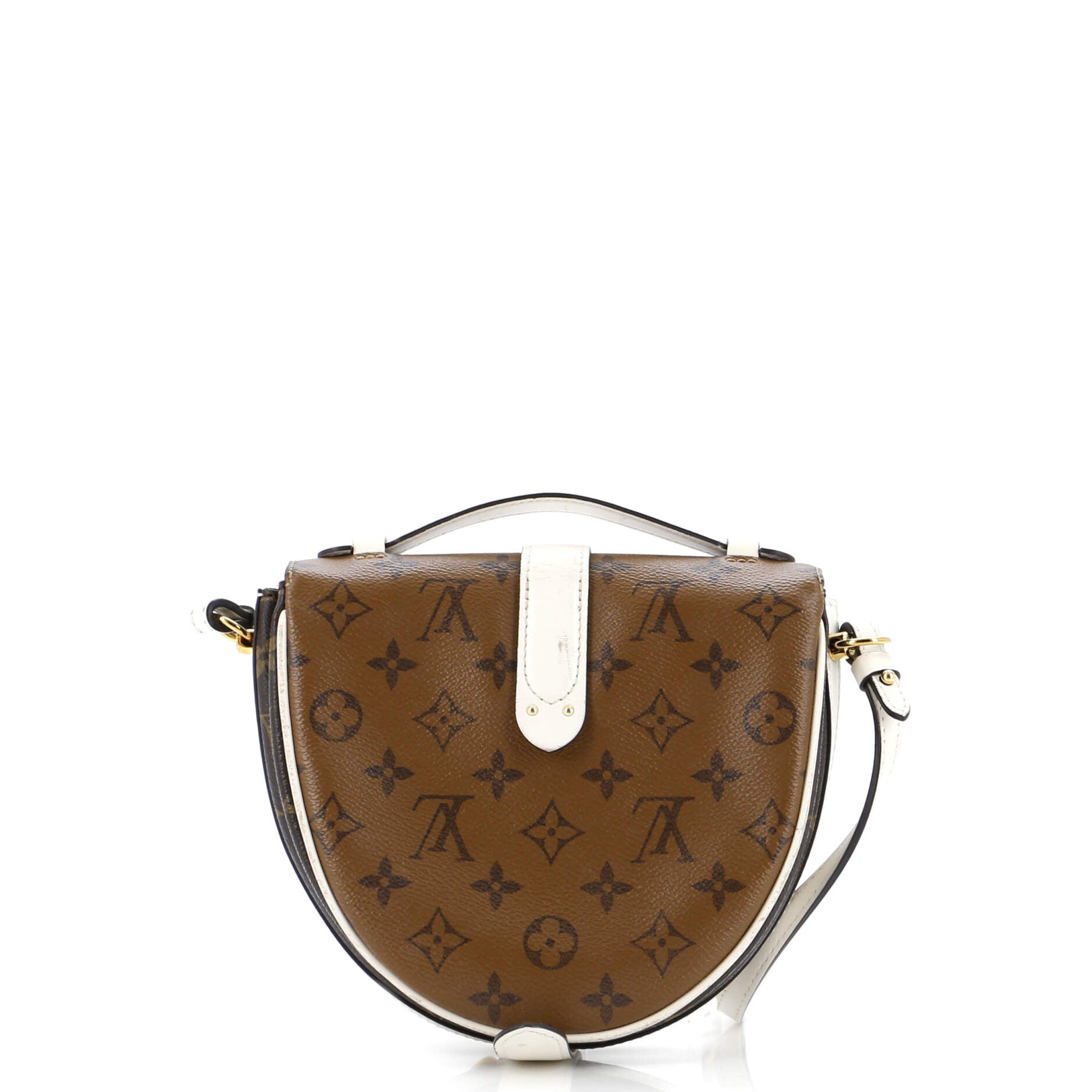 Louis Vuitton Chantilly Lock Handbag Reverse And Leather Canvas Travel Bag
