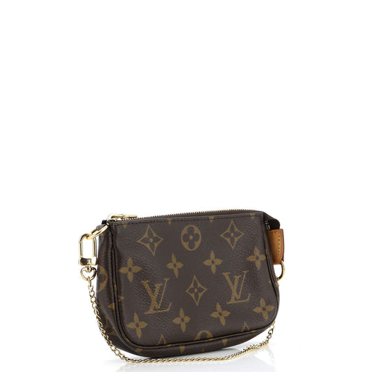 Louis Vuitton Pochette Accessoires Clutch Bag Canvas Monogram Canvas Mini3072801