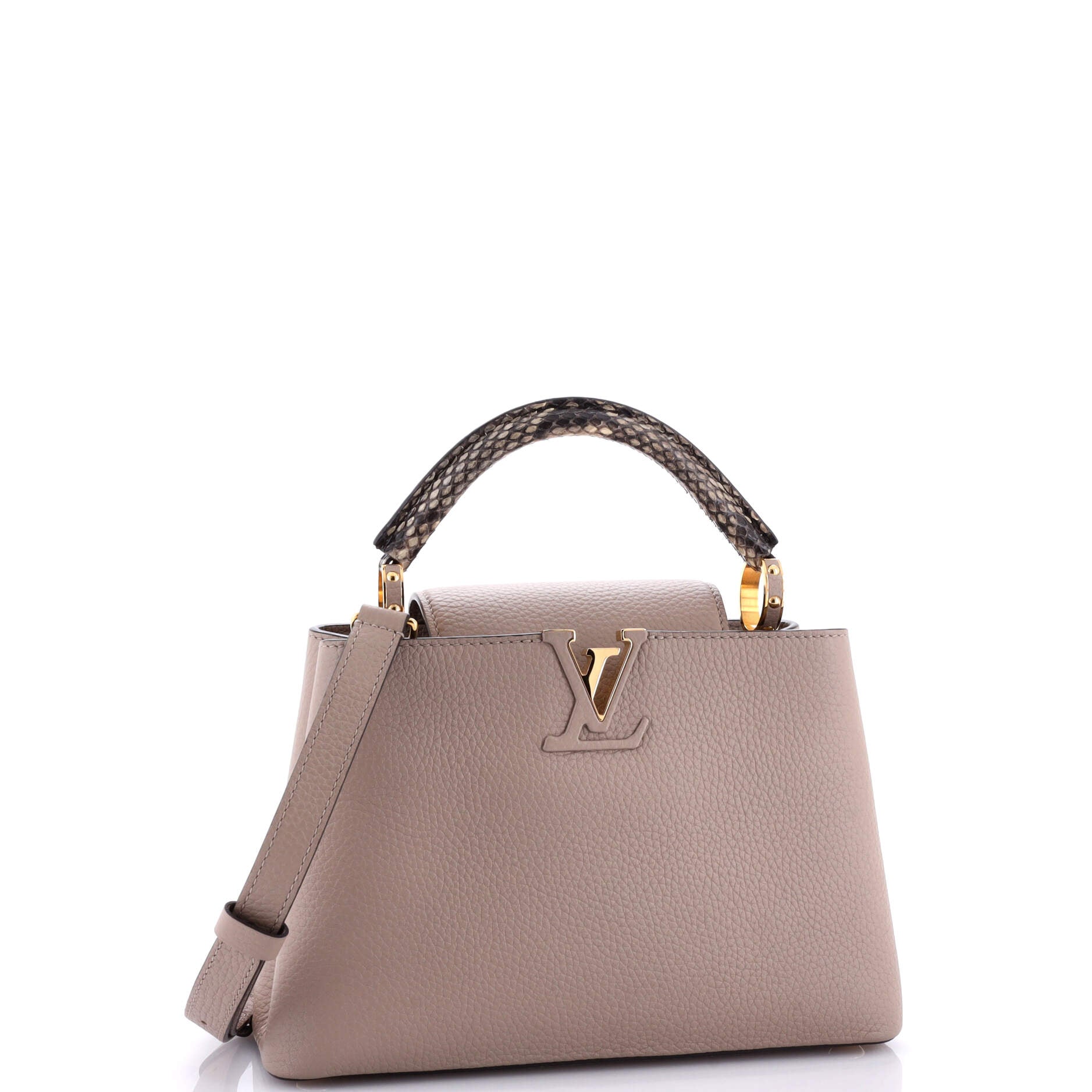 Louis Vuitton Capucines Bag With Python Bb Leather Shoulder Bag