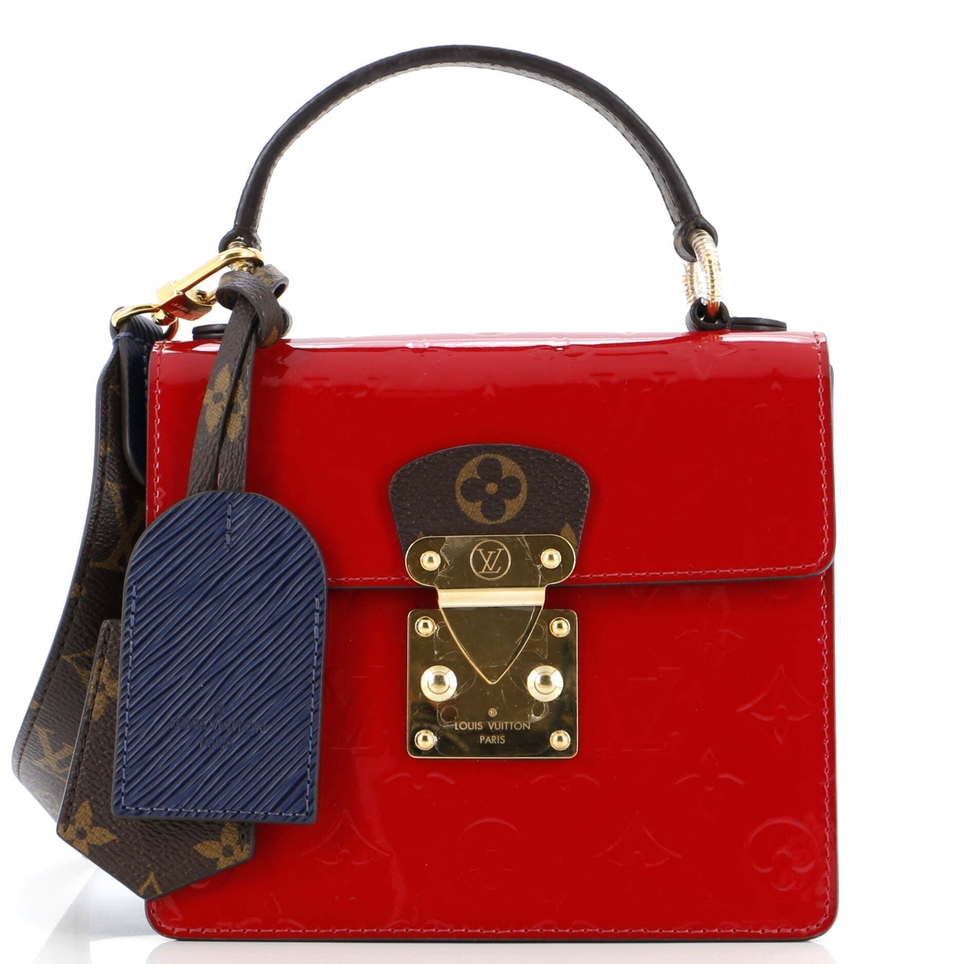 Louis Vuitton Spring Street Nm Handbag Vernis With And Leather Canvas Jewelry Leather 3074682