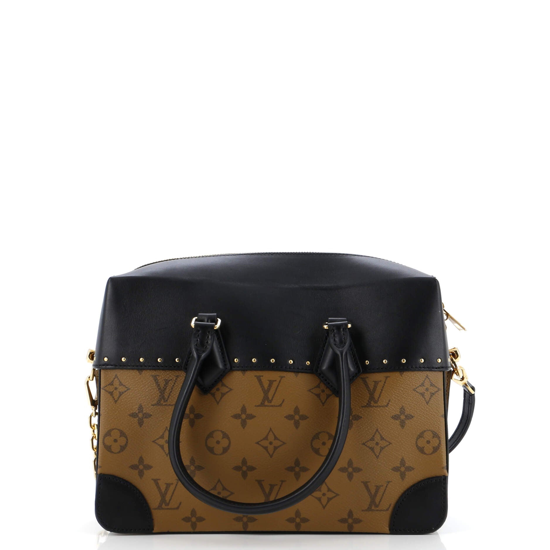 Louis Vuitton City Malle Handbag Reverse And Mm Leather Canvas Travel Bag Leather Mm3075901