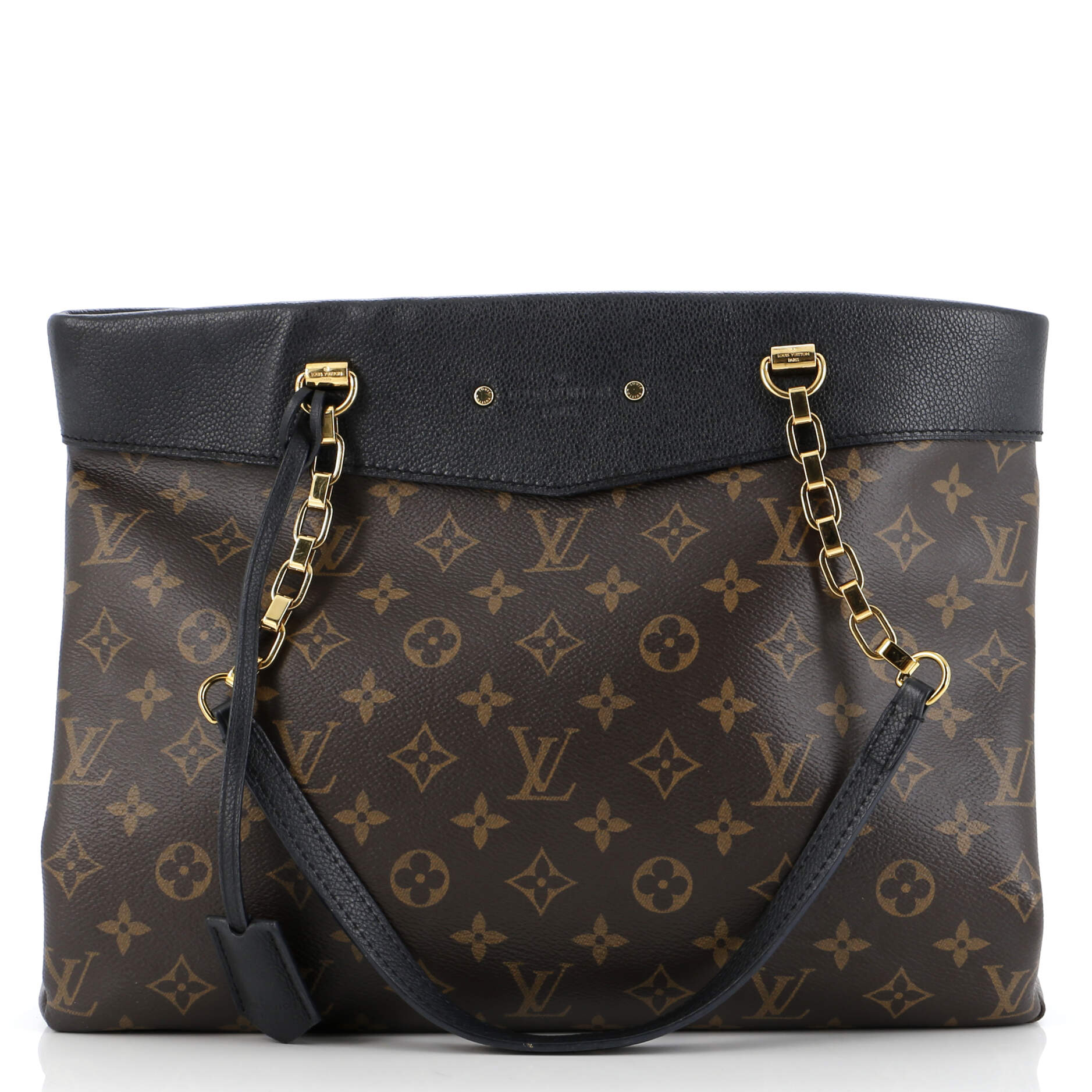 Louis Vuitton Pallas Shopper And Calfskin Tote Bag Canvas Monogram