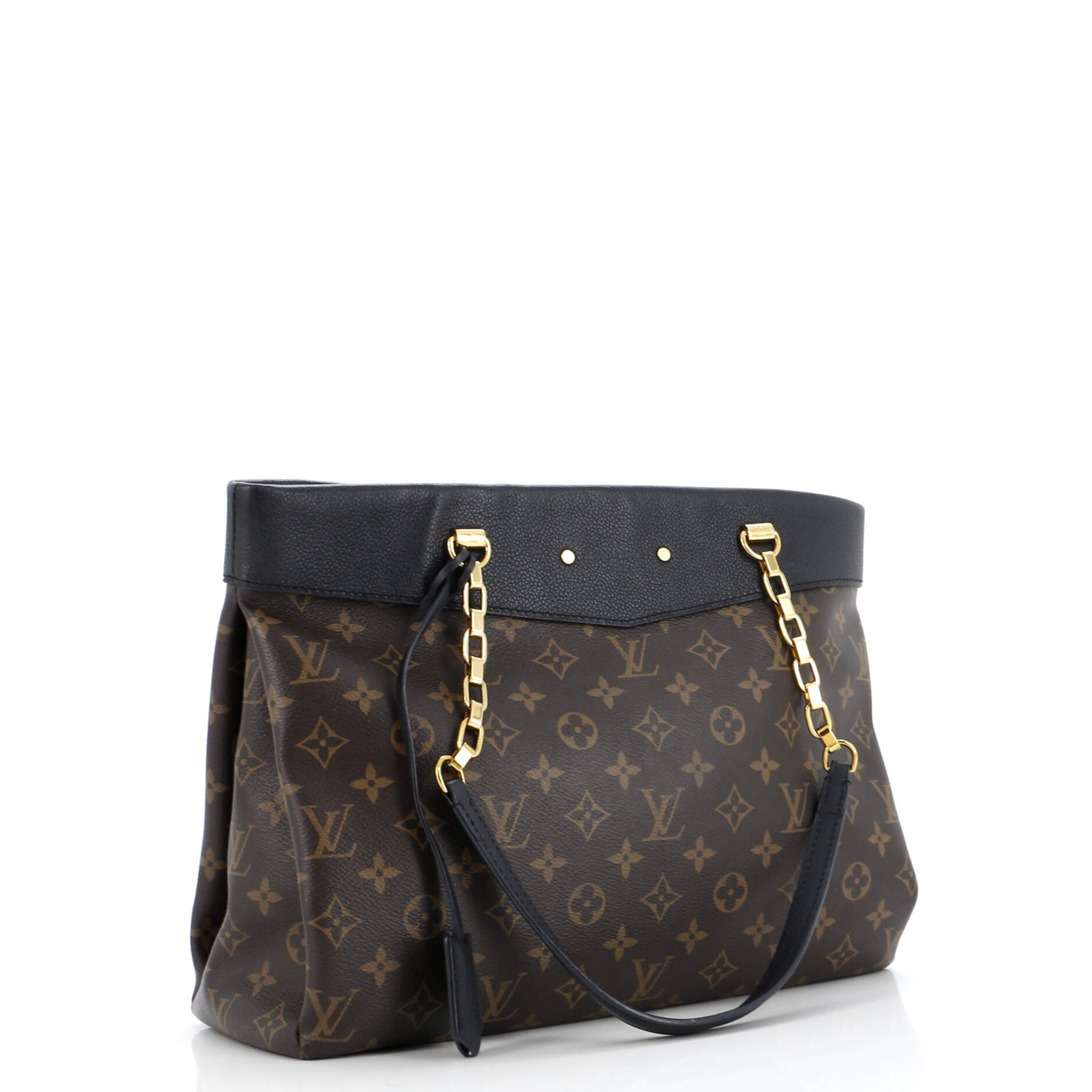 Louis Vuitton Pallas Shopper And Calfskin Tote Bag Canvas Monogram