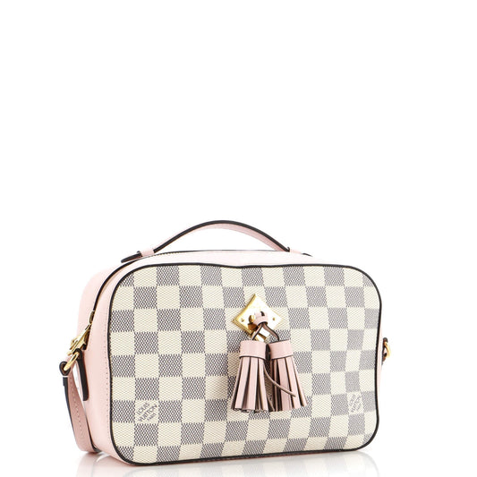 Louis Vuitton Saintonge Handbag Damier With Leather Travel Bag