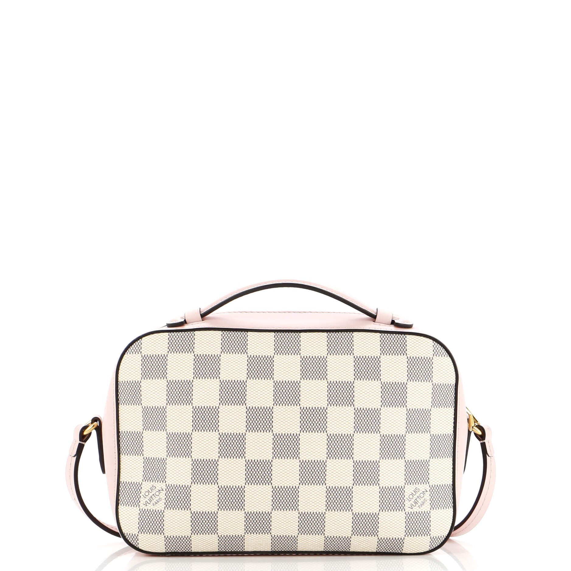 Louis Vuitton Saintonge Handbag Damier With Leather Travel Bag