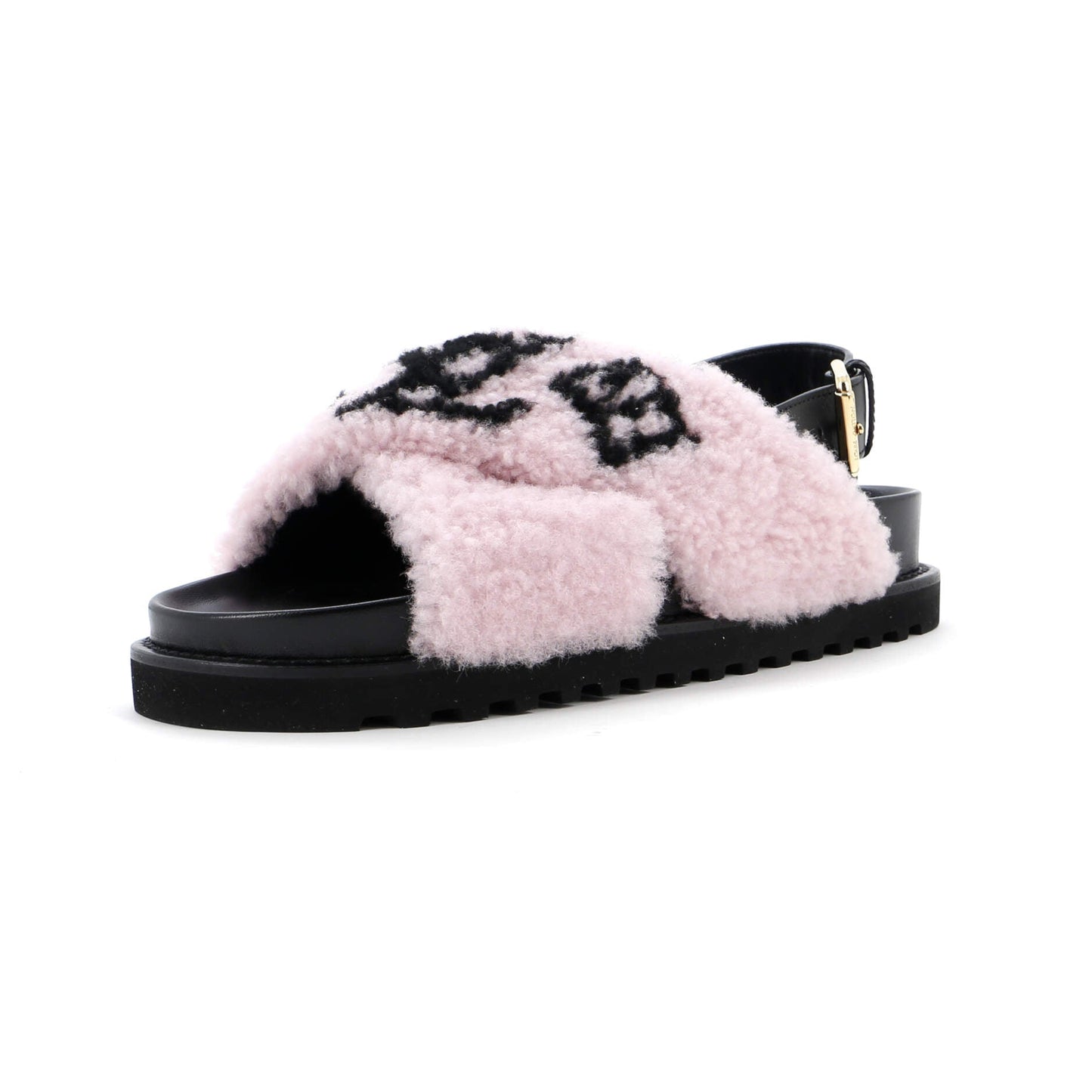 Louis Vuitton Women Paseo Comfort Slide Slingback Sandals Shearling Leather Shoes Leather 3077991