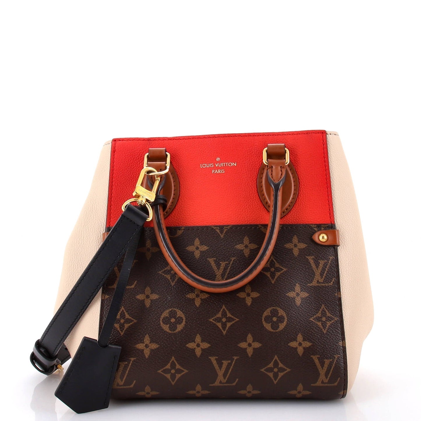 Louis Vuitton Fold Tote And Pm Leather Canvas Tote Bag