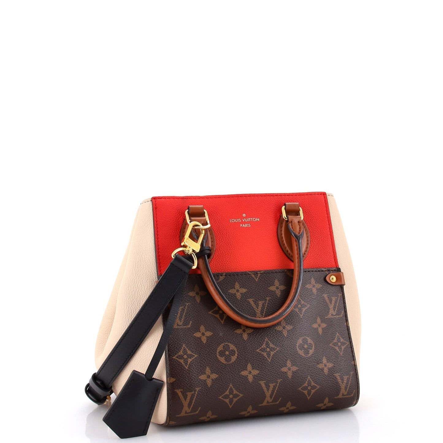 Louis Vuitton Fold Tote And Pm Leather Canvas Tote Bag