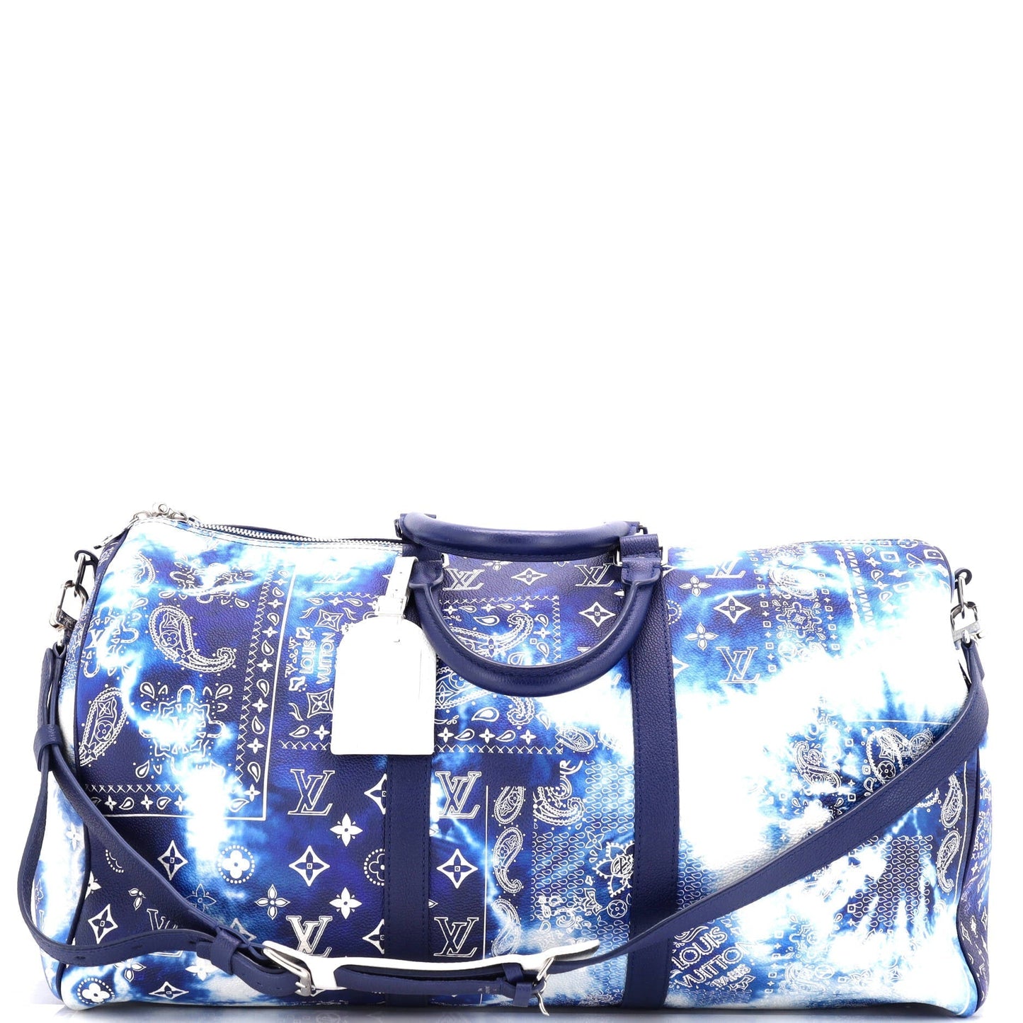 Louis Vuitton Keepall Bandouliere Bag Limited Edition Bandana Leather Monogram Travel Bag Leather 503078581