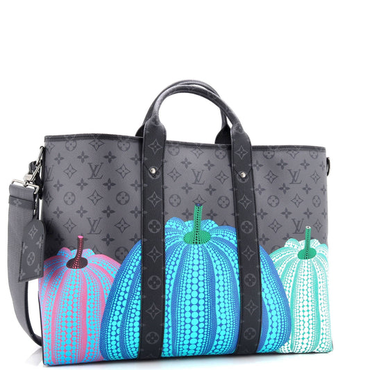 Louis Vuitton Weekend Tote Yayoi Kusama Pumpkins Reverse Eclipse Canvas Monogram Shoes