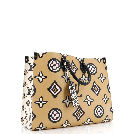 Louis Vuitton Onthego Tote Wild At Heart Giant Gm Monogram Tote Bag