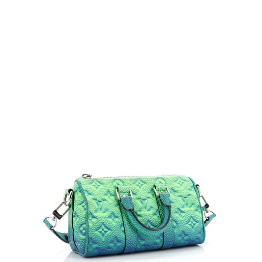 Louis Vuitton Keepall Bandouliere Bag Limited Edition Illusion Taurillon Leather Monogram Shoulder B Leather Xs3079