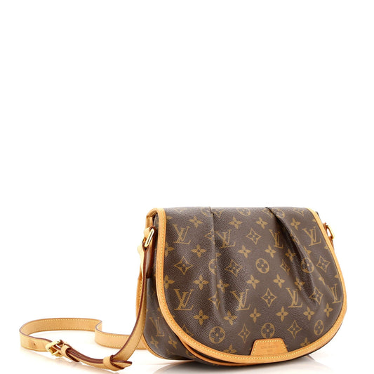 Louis Vuitton Menilmontant Handbag Pm Canvas Monogram Shoulder Bag