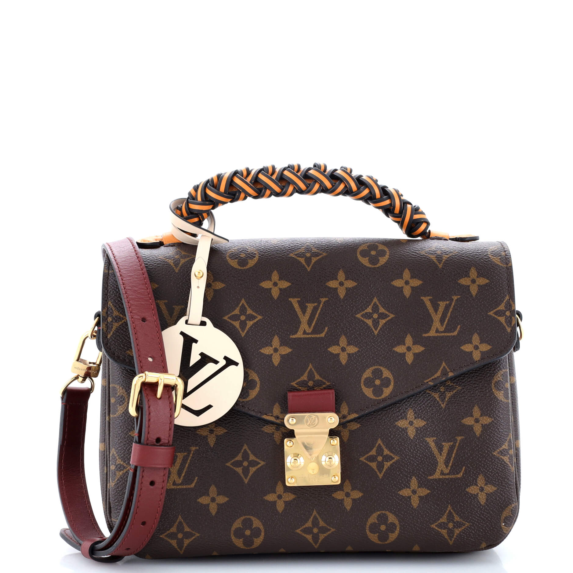Louis Vuitton Braided Handle Pochette Metis Handbag Canvas Monogram Travel Bag Canvas 3079961