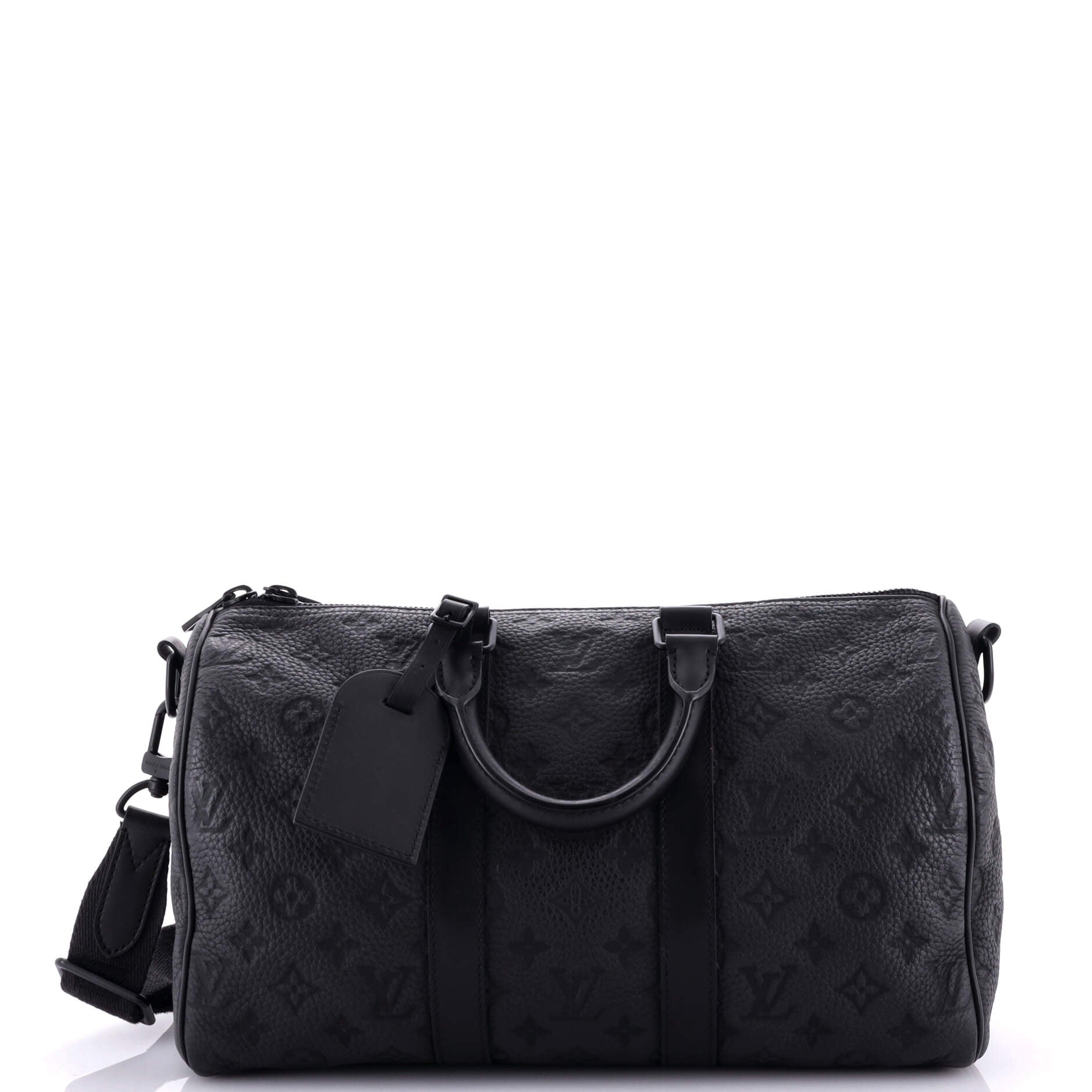 Louis Vuitton Keepall Bandouliere Bag Taurillon Leather Monogram Travel Bag