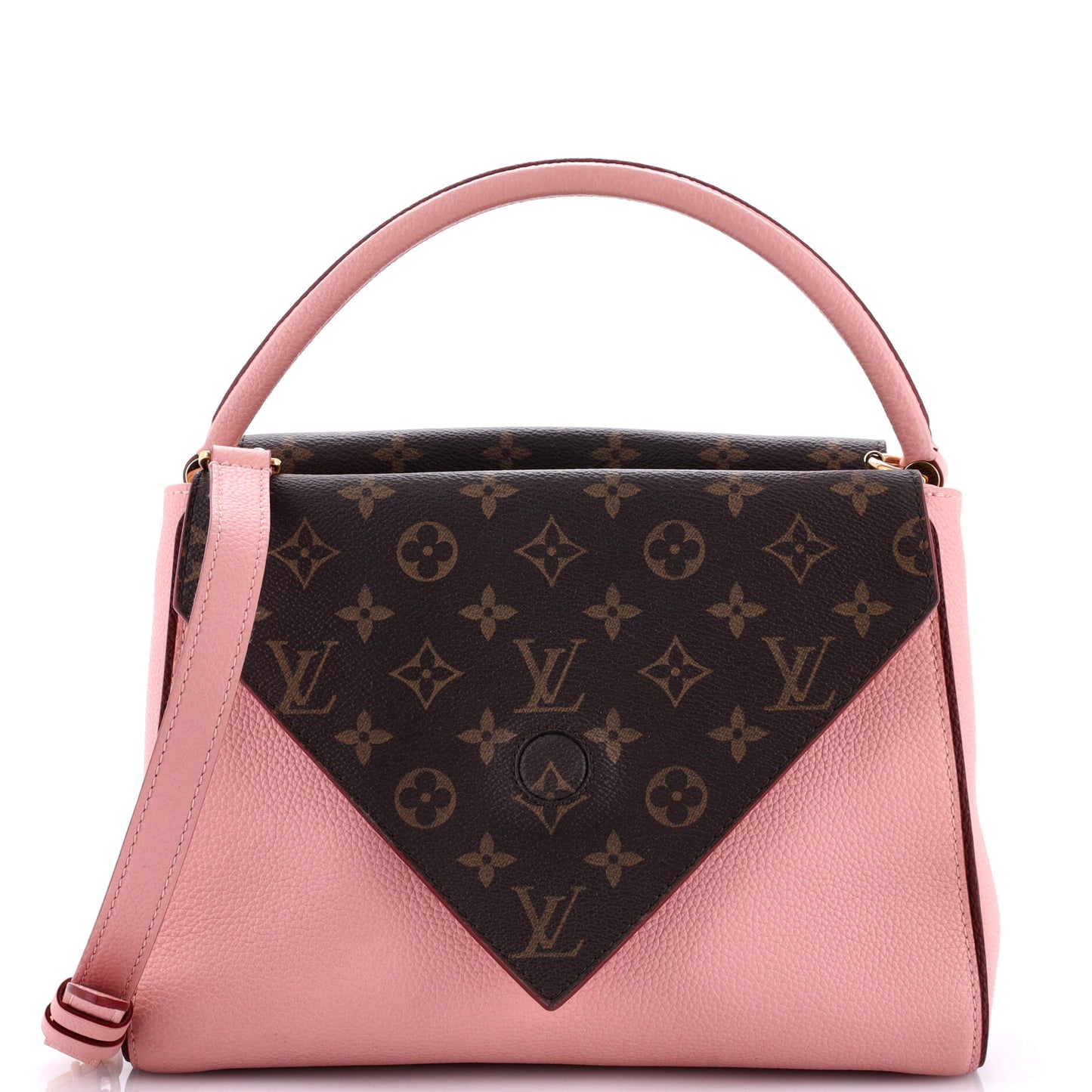 Louis Vuitton Double Handbag Calfskin With Canvas Monogram Travel Bag Canvas 3082521