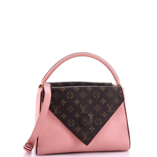 Louis Vuitton Double Handbag Calfskin With Canvas Monogram Travel Bag Canvas 3082521
