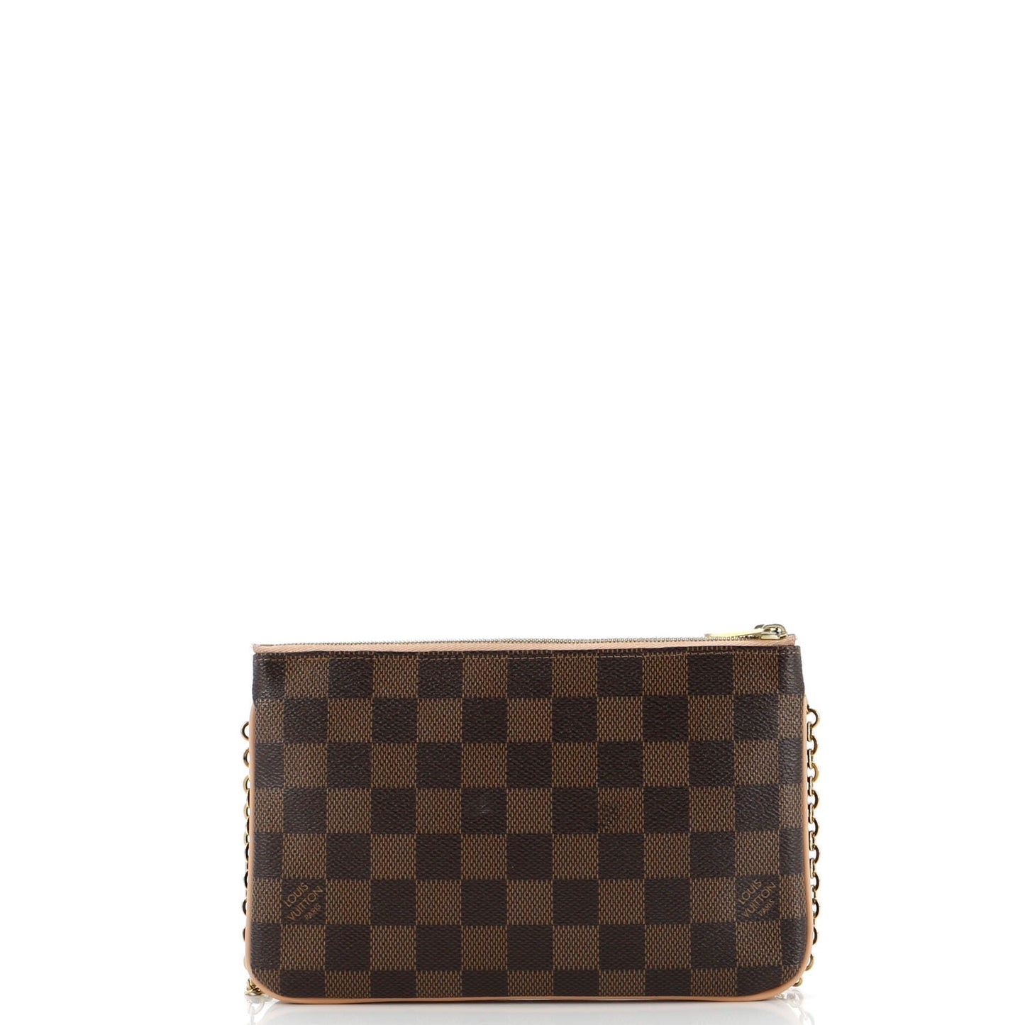 Louis Vuitton Double Zip Pochette Damier Clutch Bag Damier 3086377
