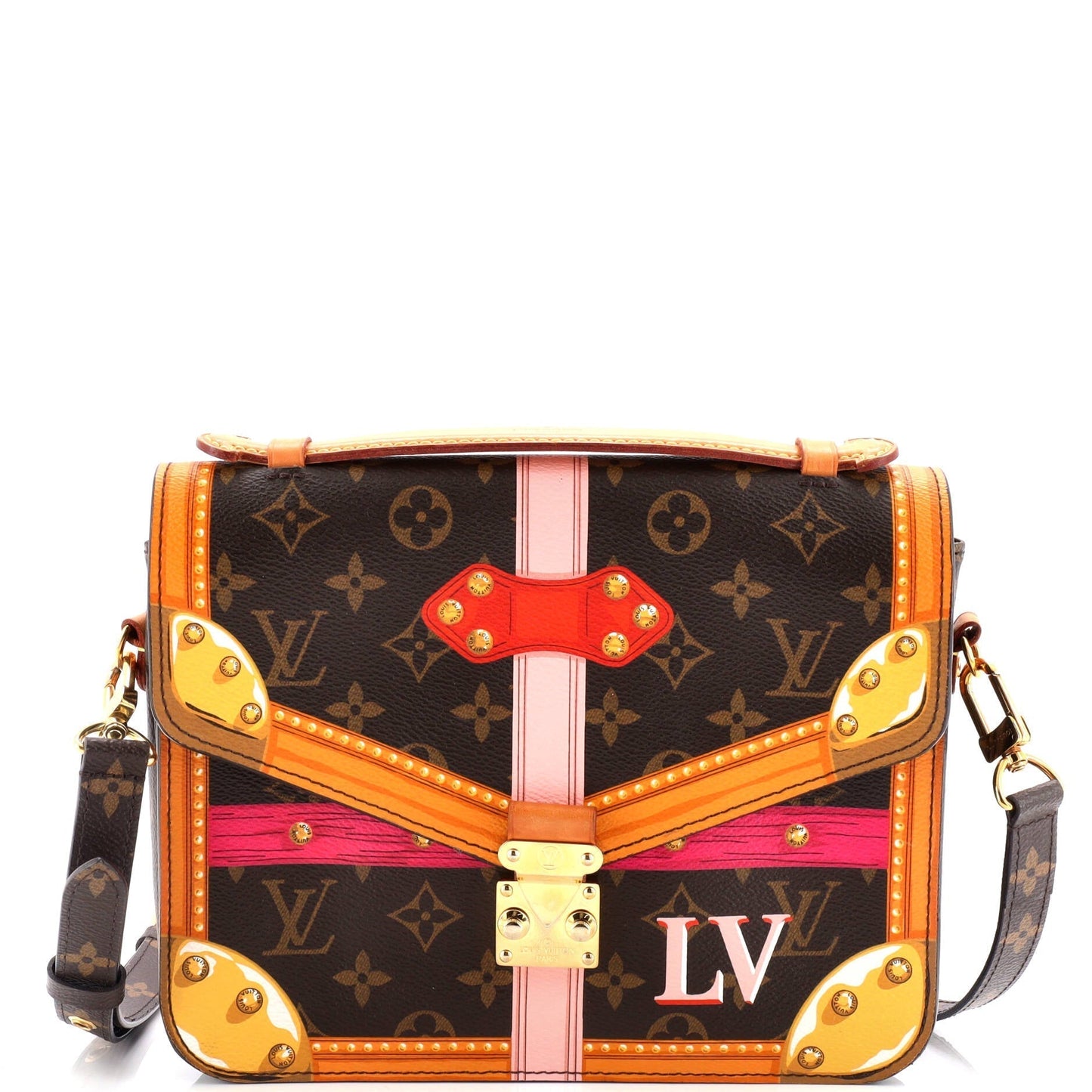 Louis Vuitton Pochette Metis Limited Edition Summer Trunks Shoulder Canvas Monogram Shoulder Bag