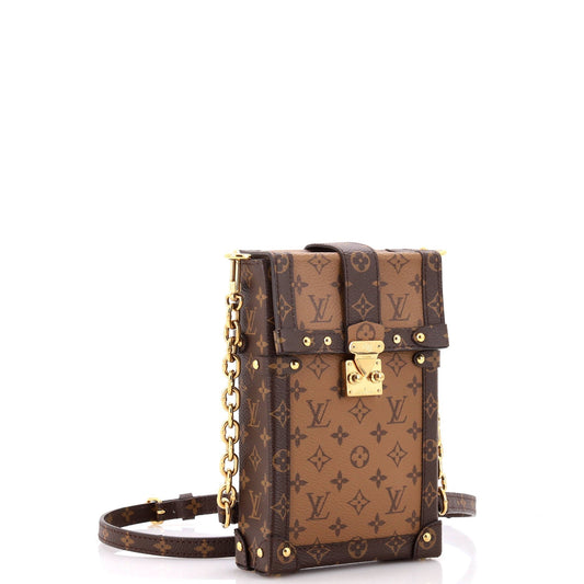 Louis Vuitton Vertical Trunk Pochette Reverse Shoulder Bag Canvas Monogram Canvas 3086512