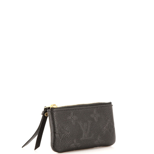 Louis Vuitton Zip Key Pouch Empreinte Handbag Leather Monogram Travel Bag
