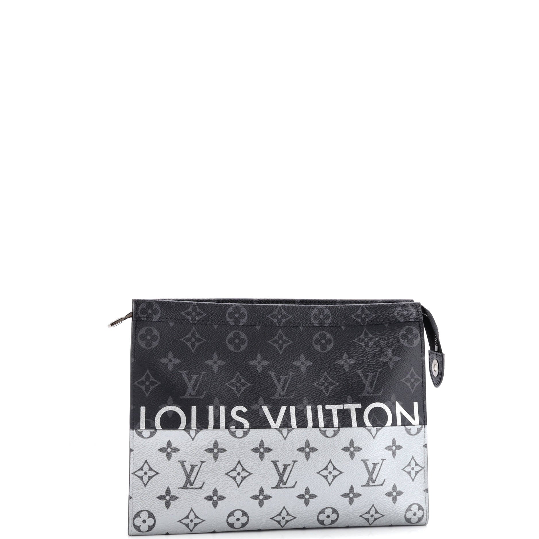 Louis Vuitton Pochette Voyage Eclipse Split Mm Clutch Bag Canvas Monogram