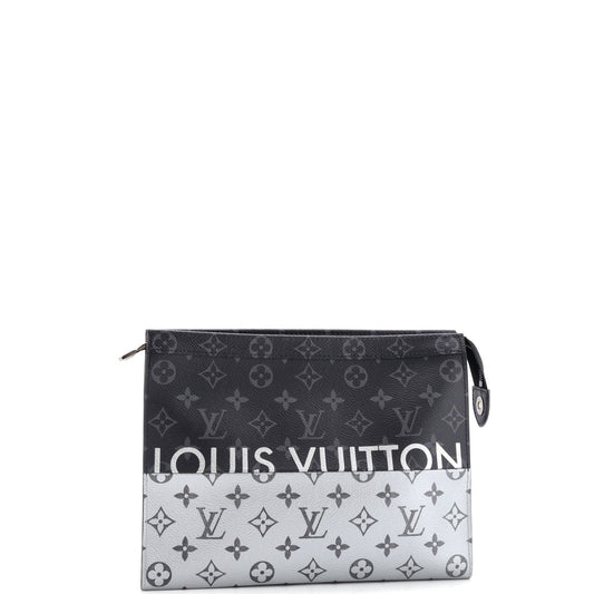 Louis Vuitton Pochette Voyage Eclipse Split Mm Clutch Bag Canvas Monogram