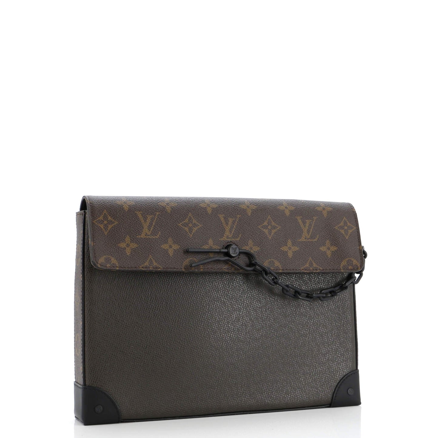 Louis Vuitton Pochette Voyage Steamer And Clutch Bag Leather Canvas