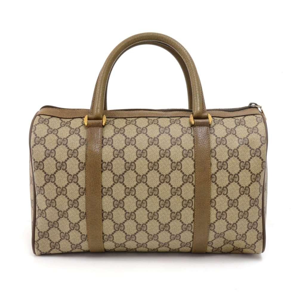 Gucci Supreme Boston Bag Canvas Monogram Travel Bag