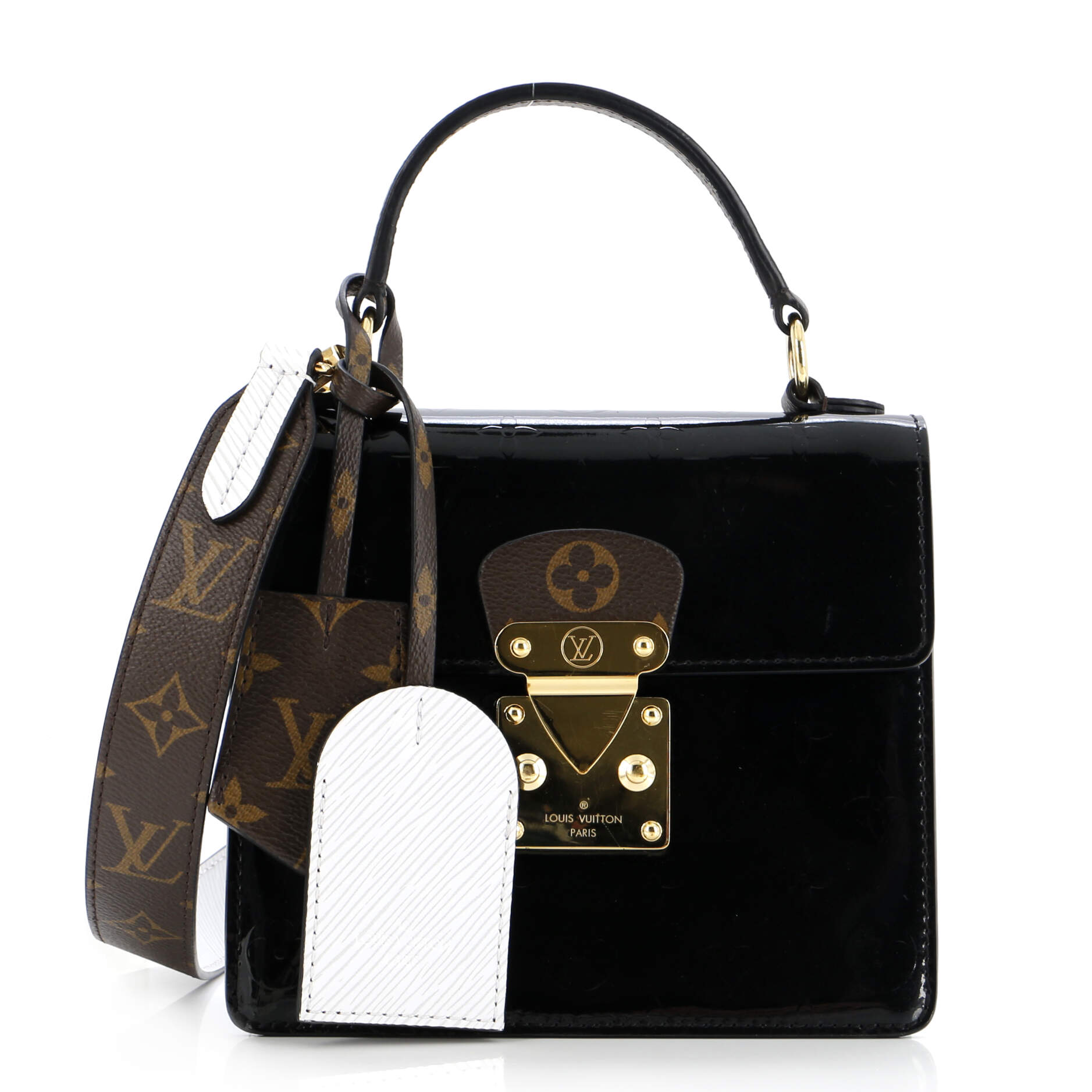 Louis Vuitton Spring Street Nm Handbag Vernis With And Leather Canvas Jewelry Leather 30998228