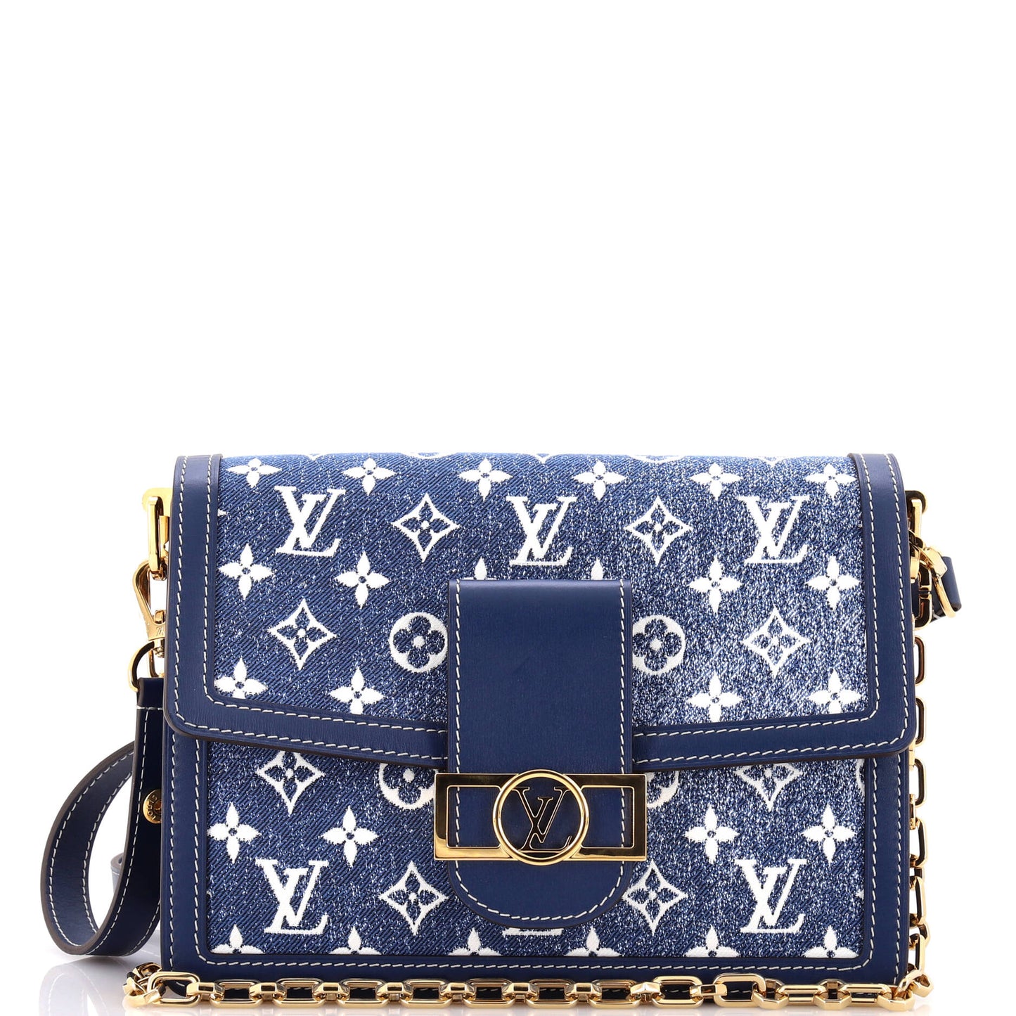 Louis Vuitton Dauphine Shoulder Bag Jacquard Mm Denim Monogram