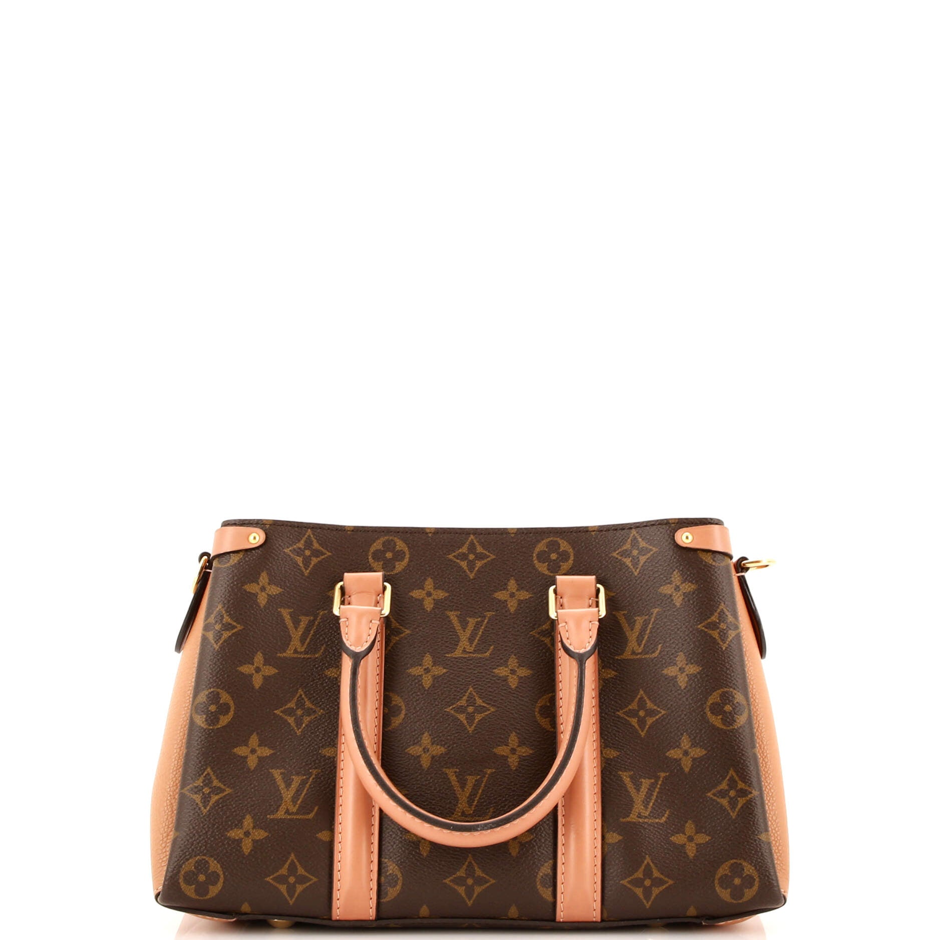 Louis Vuitton Soufflot Tote With Bb Leather Canvas Tote Bag