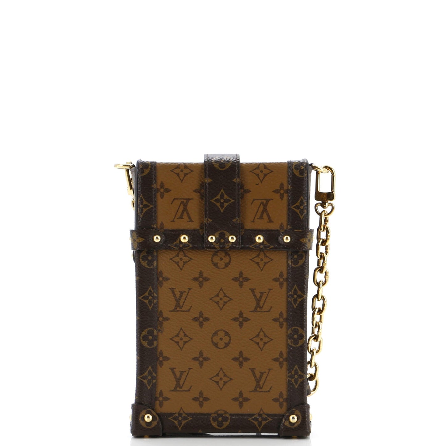 Louis Vuitton Vertical Trunk Pochette Reverse Shoulder Bag Canvas Monogram Canvas 3104876