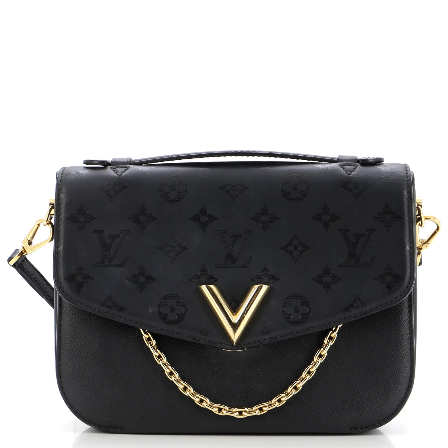 Louis Vuitton Very Messenger Leather Monogram Shoulder Bag