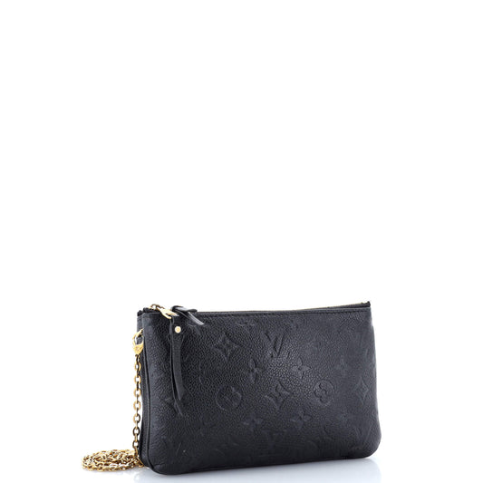 Louis Vuitton Double Zip Pochette Empreinte Clutch Bag Leather Monogram Leather 3105561