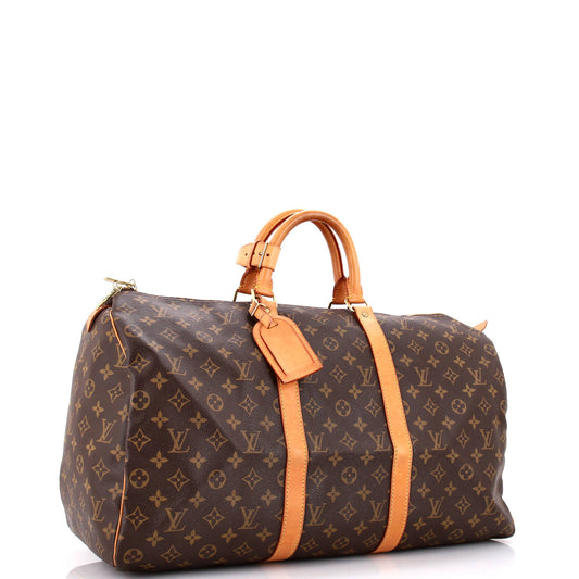 Louis Vuitton Keepall Bag Canvas Monogram Travel Bag Canvas 503107672