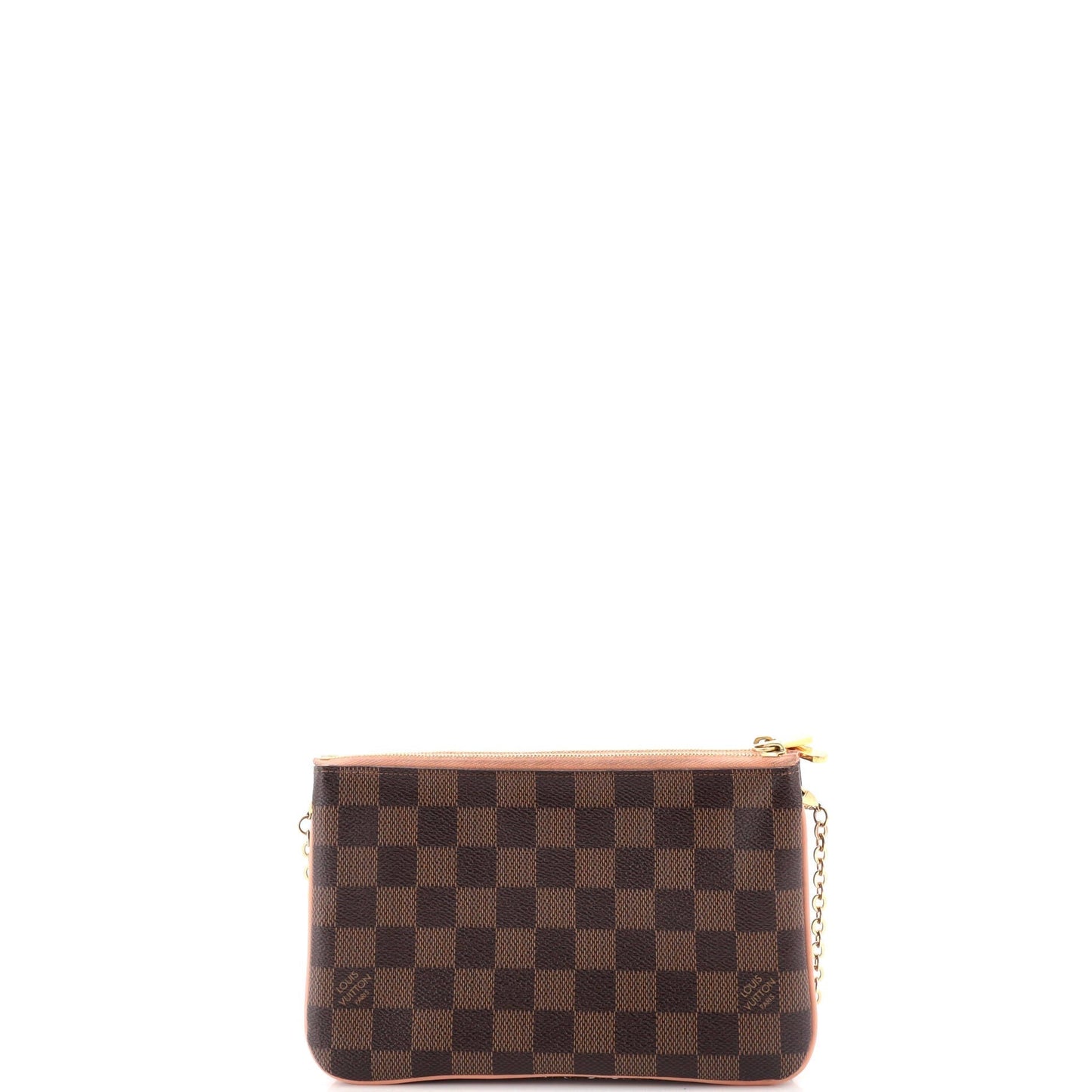 Louis Vuitton Double Zip Pochette Damier Clutch Bag