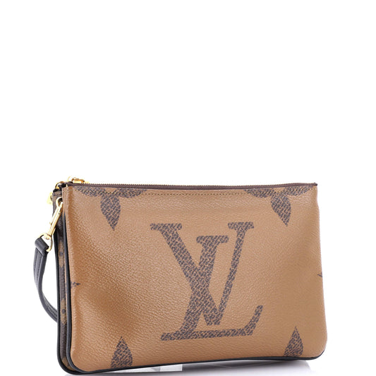 Louis Vuitton Double Zip Pochette Reverse Giant Clutch Bag Monogram Giant 311512135
