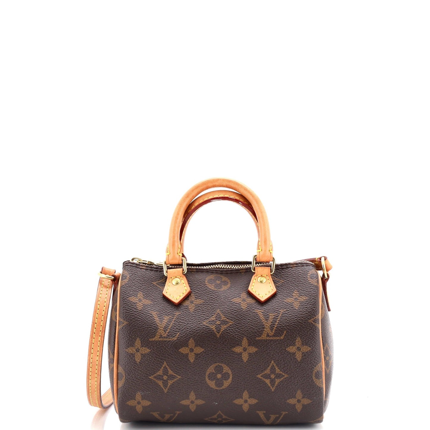 Louis Vuitton Speedy Bandouliere Bag Nano Canvas Monogram Travel Bag