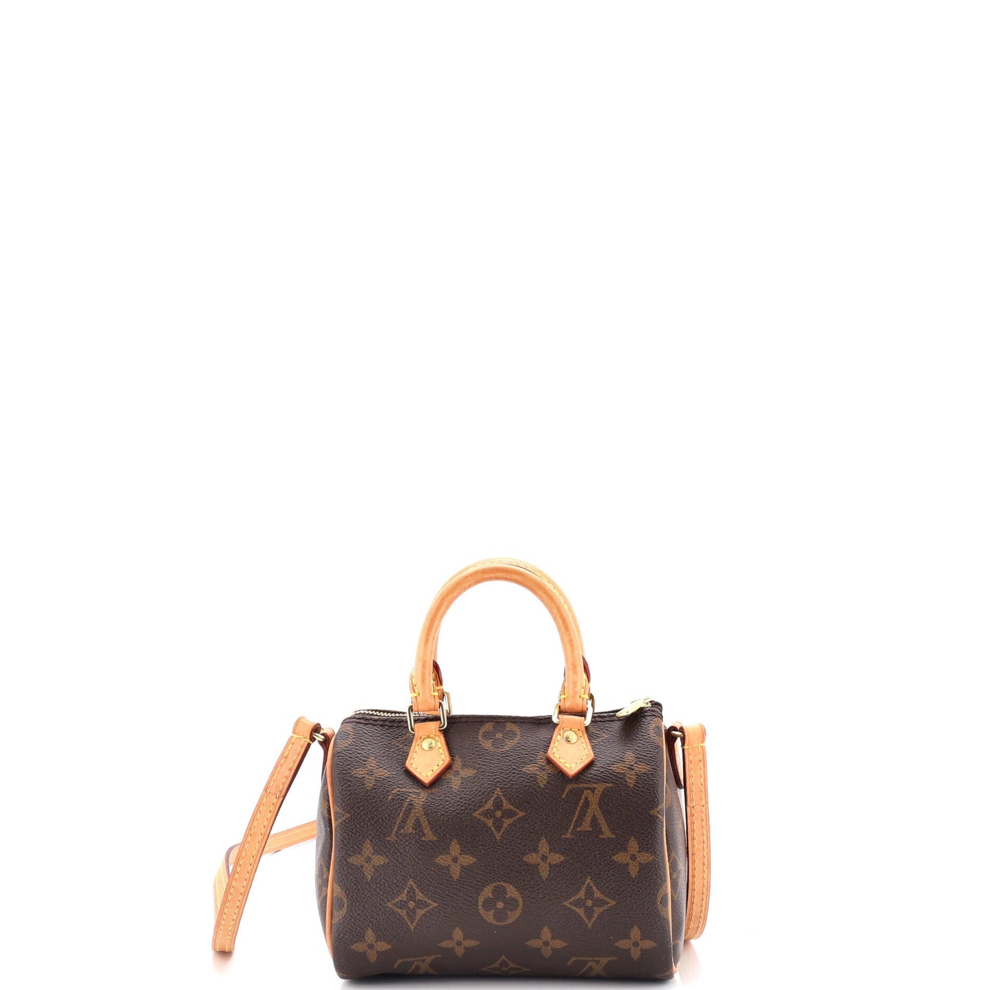 Louis Vuitton Speedy Bandouliere Bag Nano Canvas Monogram Travel Bag