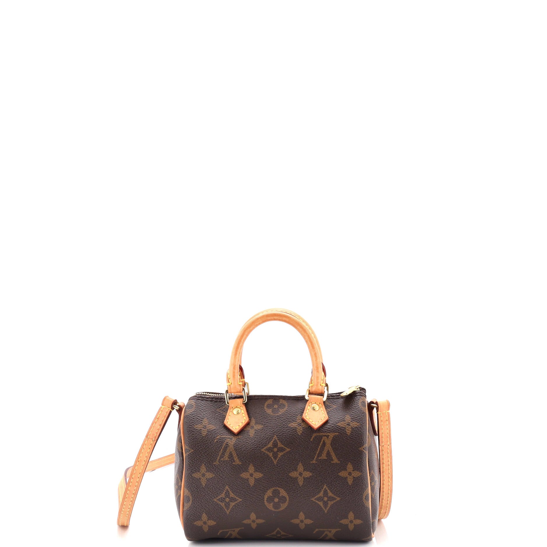 Louis Vuitton Speedy Bandouliere Bag Nano Canvas Monogram Travel Bag
