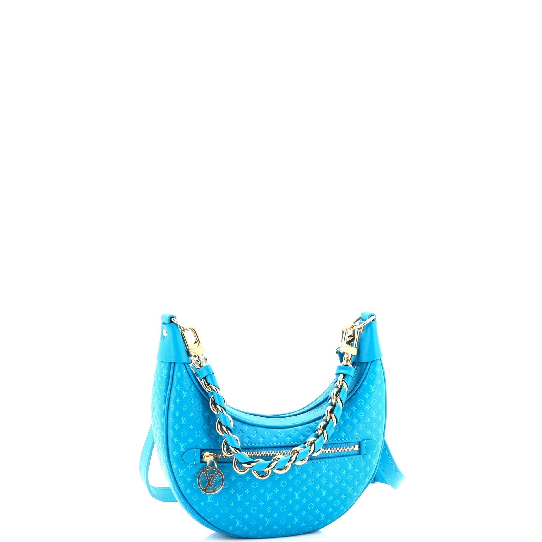 Louis Vuitton Loop Handbag Nanogram Embossed Leather Travel Bag