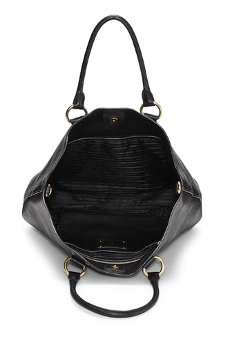Prada Daino Phenix Shopping Tote Vitello Black Tote Bag