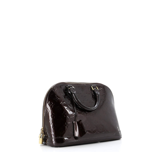 Louis Vuitton Alma Handbag Vernis Pm Monogram Travel Bag