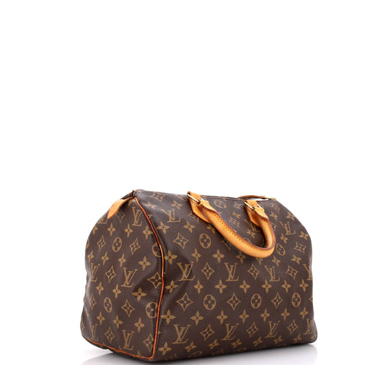Louis Vuitton Speedy Handbag Canvas Monogram Travel Bag Canvas 303124201