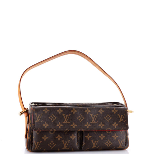 Louis Vuitton Viva Cite Handbag Mm Canvas Monogram Shoulder Bag